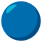 Blue Circle emoji on Emojione